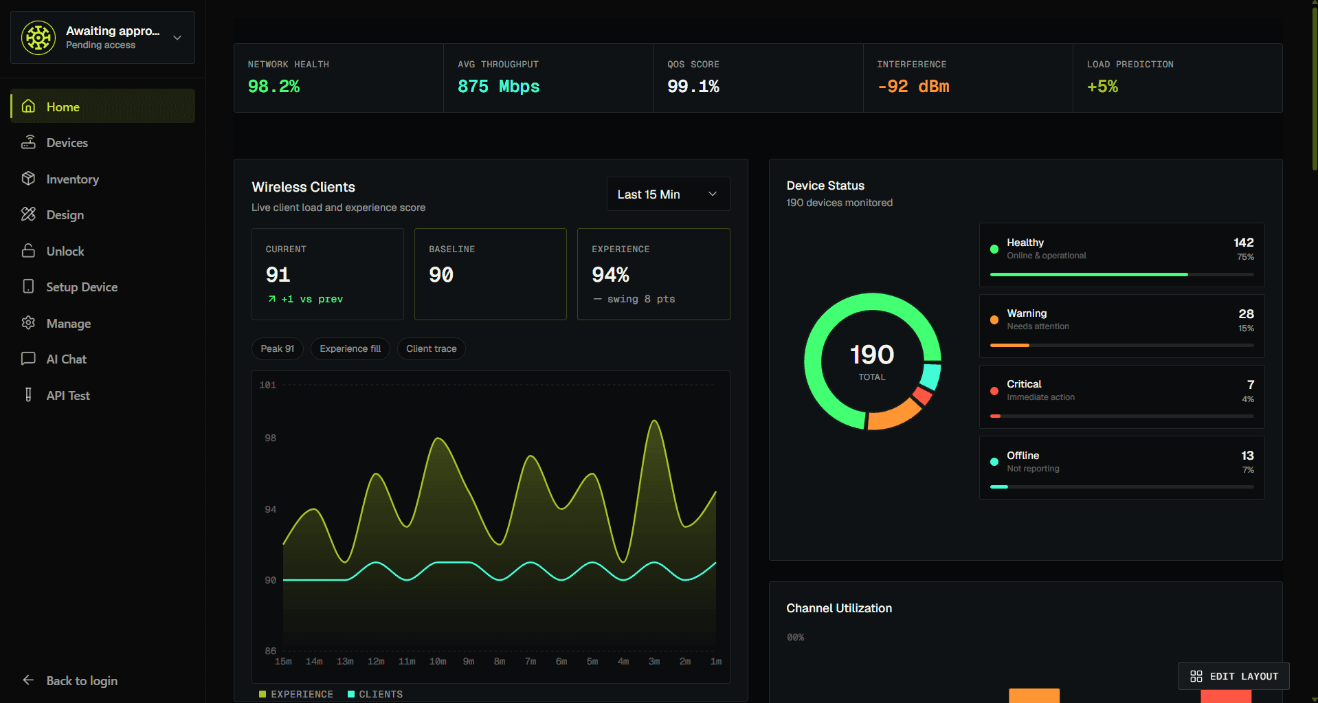 AirGuard cloud dashboard