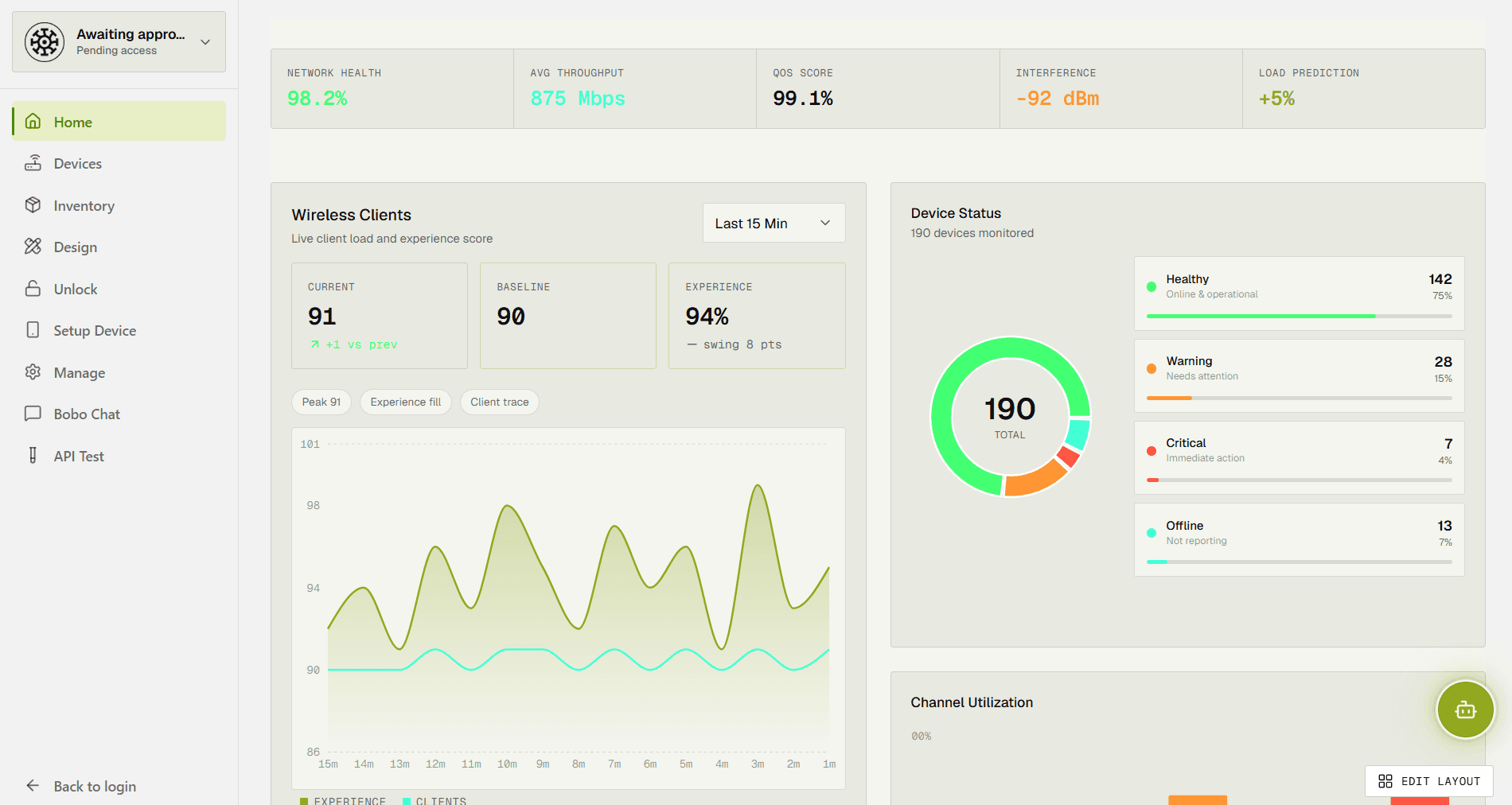 AirGuard cloud dashboard